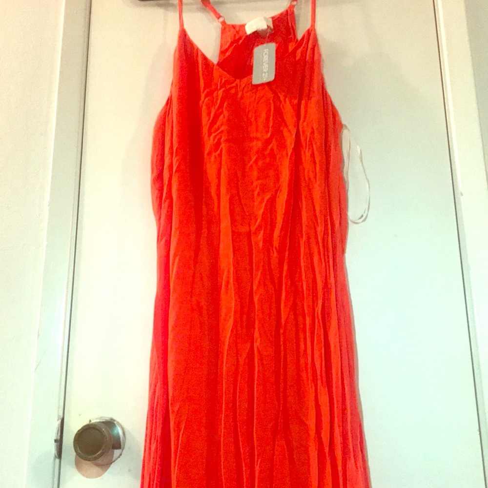Long Orange Summer Dress